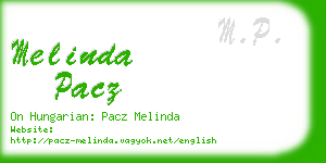 melinda pacz business card